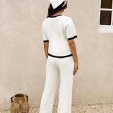 Colder Days Knit Pants White