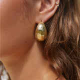 18K Gold Plated Spotlight Earrings Gold