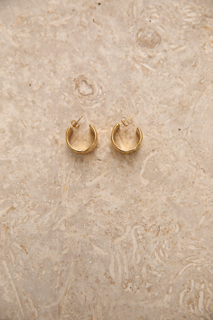 18k Gold Plated Mermaid Dream Hoop Earrings Gold
