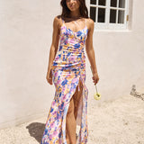 On Your Wishlist Satin Maxi Dress Multi