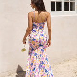 On Your Wishlist Satin Maxi Dress Multi