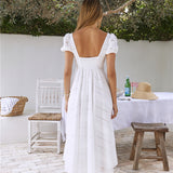 Honeysuckle Haven Maxi Dress White