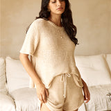 Breakfast In Bed Knit Set Beige