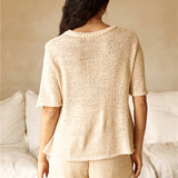 Breakfast In Bed Knit Set Beige