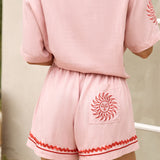 Blushing Beauty Linen Shorts Pink