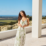 Open Doors Maxi Dress Green