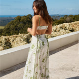 Open Doors Maxi Dress Green