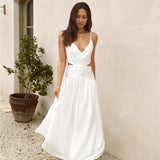 Azure Horizon Maxi Dress White