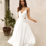 Azure Horizon Maxi Dress White