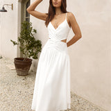 Azure Horizon Maxi Dress White