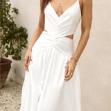 Azure Horizon Maxi Dress White