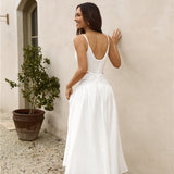 Azure Horizon Maxi Dress White