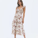 Florienne Tiered Midi Dress Mauve