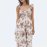 Florienne Tiered Midi Dress Mauve