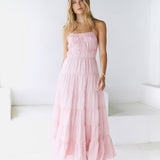 Renaissance Art Maxi Dress Pink