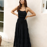 Renaissance Art Maxi Dress Black