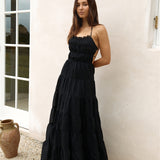 Renaissance Art Maxi Dress Black