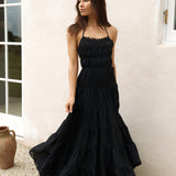 Renaissance Art Maxi Dress Black