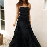 Renaissance Art Maxi Dress Black