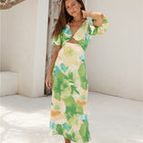 Jungle Adventure Maxi Dress Green