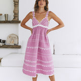 Summer Soirée Midi Dress Pink