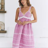 Summer Soirée Midi Dress Pink