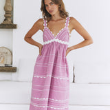 Summer Soirée Midi Dress Pink