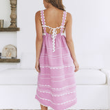 Summer Soirée Midi Dress Pink