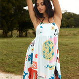 French Sunrise Maxi Dress Blue