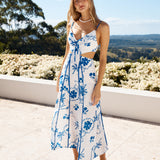 Open Doors Maxi Dress Blue