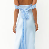 Cleo Cove Strapless Maxi Dress Blue