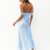 Cleo Cove Strapless Maxi Dress Blue