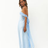 Cleo Cove Strapless Maxi Dress Blue