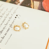 18k Gold Plated Quiet Luxury Earrings Gold