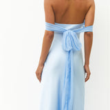 Cleo Cove Strapless Maxi Dress Blue