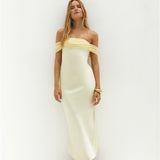 Cleo Cove Strapless Maxi Dress Butter Yellow