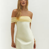 Cleo Cove Strapless Maxi Dress Butter Yellow