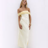 Cleo Cove Strapless Maxi Dress Butter Yellow