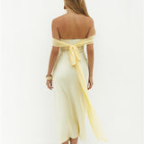 Cleo Cove Strapless Maxi Dress Butter Yellow