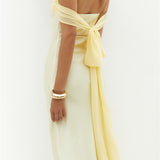 Cleo Cove Strapless Maxi Dress Butter Yellow