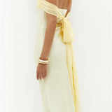 Cleo Cove Strapless Maxi Dress Butter Yellow