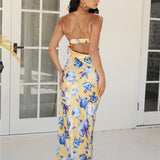 True Royalty Strapless Maxi Dress Yellow