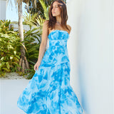 Sienna Strapless Maxi Dress Blue