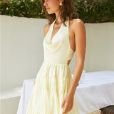 Sunbeam Smile Halter Maxi Dress Butter