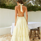 Sunbeam Smile Halter Maxi Dress Butter