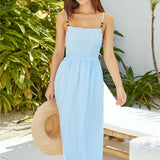 Honey Skies Maxi Dress Blue