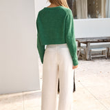 Soft Touch Wool Blend Cardigan Green