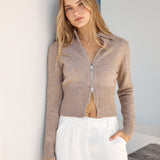 Chai Latte Knit Top Brown