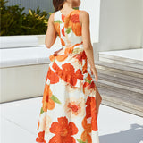 Tangerine Trees Maxi Dress Orange