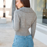 Chai Latte Knit Top Grey